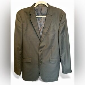 KASHANI Mens Black Suit Jacket Blazer Custom Tailored Size 40L